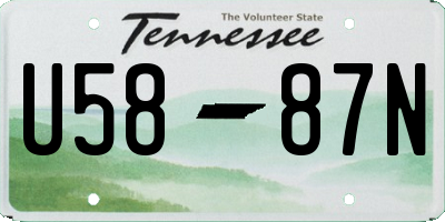 TN license plate U5887N