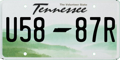 TN license plate U5887R