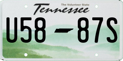 TN license plate U5887S