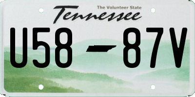TN license plate U5887V
