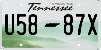 TN license plate U5887X