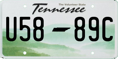 TN license plate U5889C