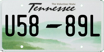 TN license plate U5889L
