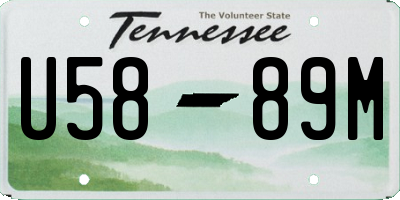 TN license plate U5889M