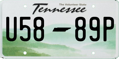TN license plate U5889P