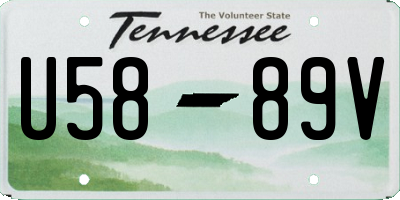 TN license plate U5889V