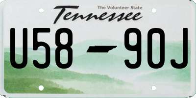 TN license plate U5890J