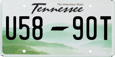 TN license plate U5890T