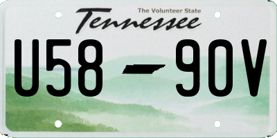TN license plate U5890V