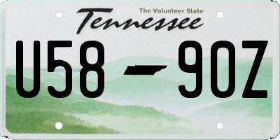 TN license plate U5890Z