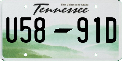 TN license plate U5891D
