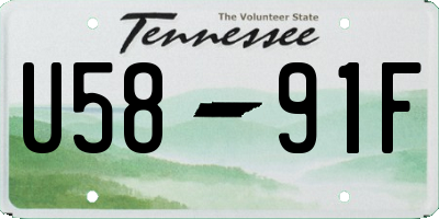 TN license plate U5891F