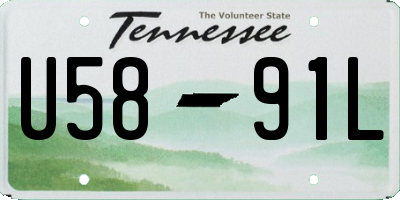 TN license plate U5891L