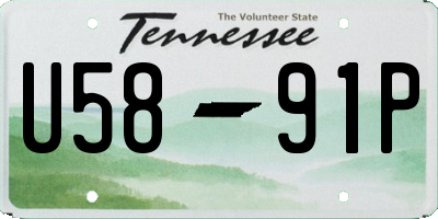 TN license plate U5891P