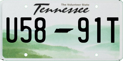 TN license plate U5891T