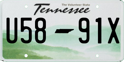 TN license plate U5891X