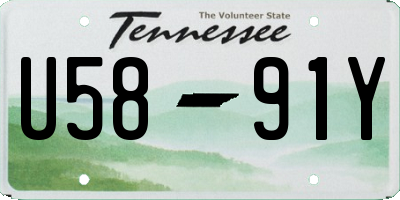 TN license plate U5891Y