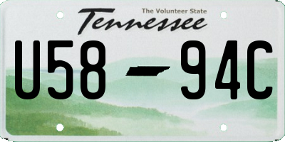 TN license plate U5894C