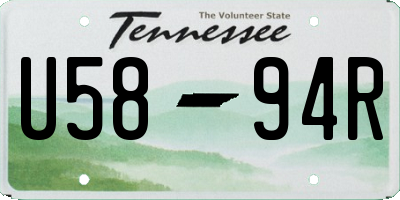 TN license plate U5894R