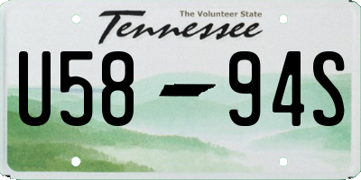TN license plate U5894S