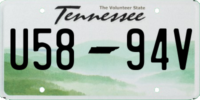 TN license plate U5894V