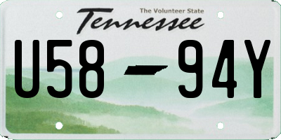 TN license plate U5894Y