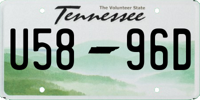 TN license plate U5896D