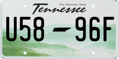 TN license plate U5896F