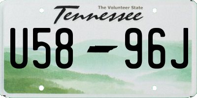 TN license plate U5896J