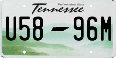 TN license plate U5896M
