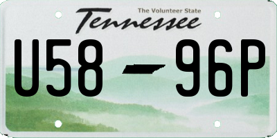 TN license plate U5896P