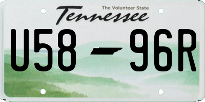 TN license plate U5896R