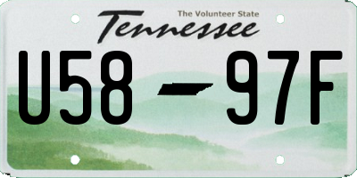 TN license plate U5897F