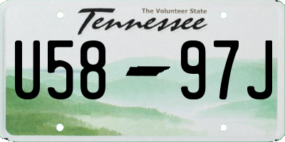 TN license plate U5897J