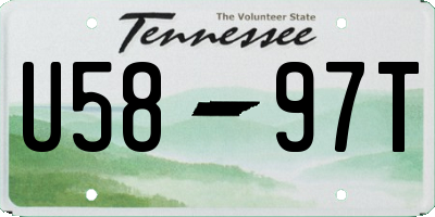 TN license plate U5897T