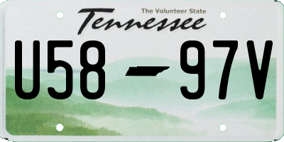 TN license plate U5897V