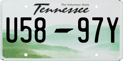 TN license plate U5897Y