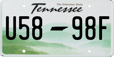 TN license plate U5898F