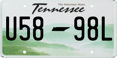 TN license plate U5898L