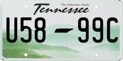 TN license plate U5899C