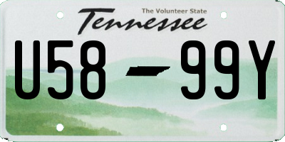 TN license plate U5899Y