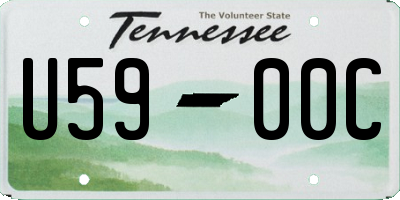 TN license plate U5900C