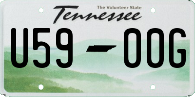 TN license plate U5900G
