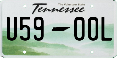 TN license plate U5900L