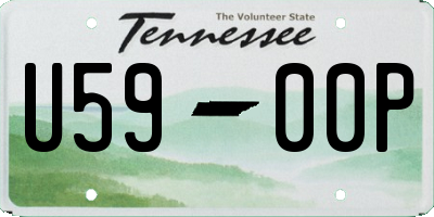 TN license plate U5900P