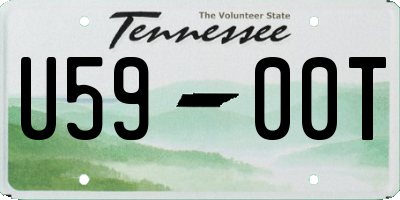 TN license plate U5900T