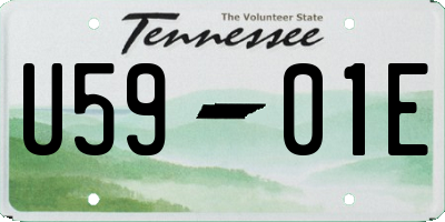 TN license plate U5901E