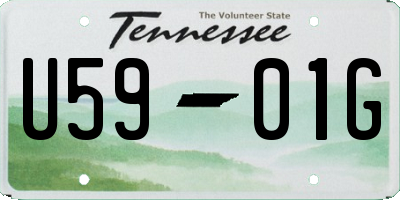 TN license plate U5901G