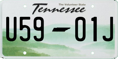 TN license plate U5901J