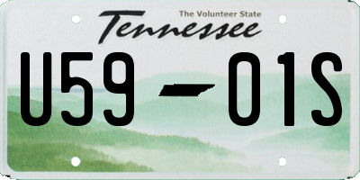 TN license plate U5901S